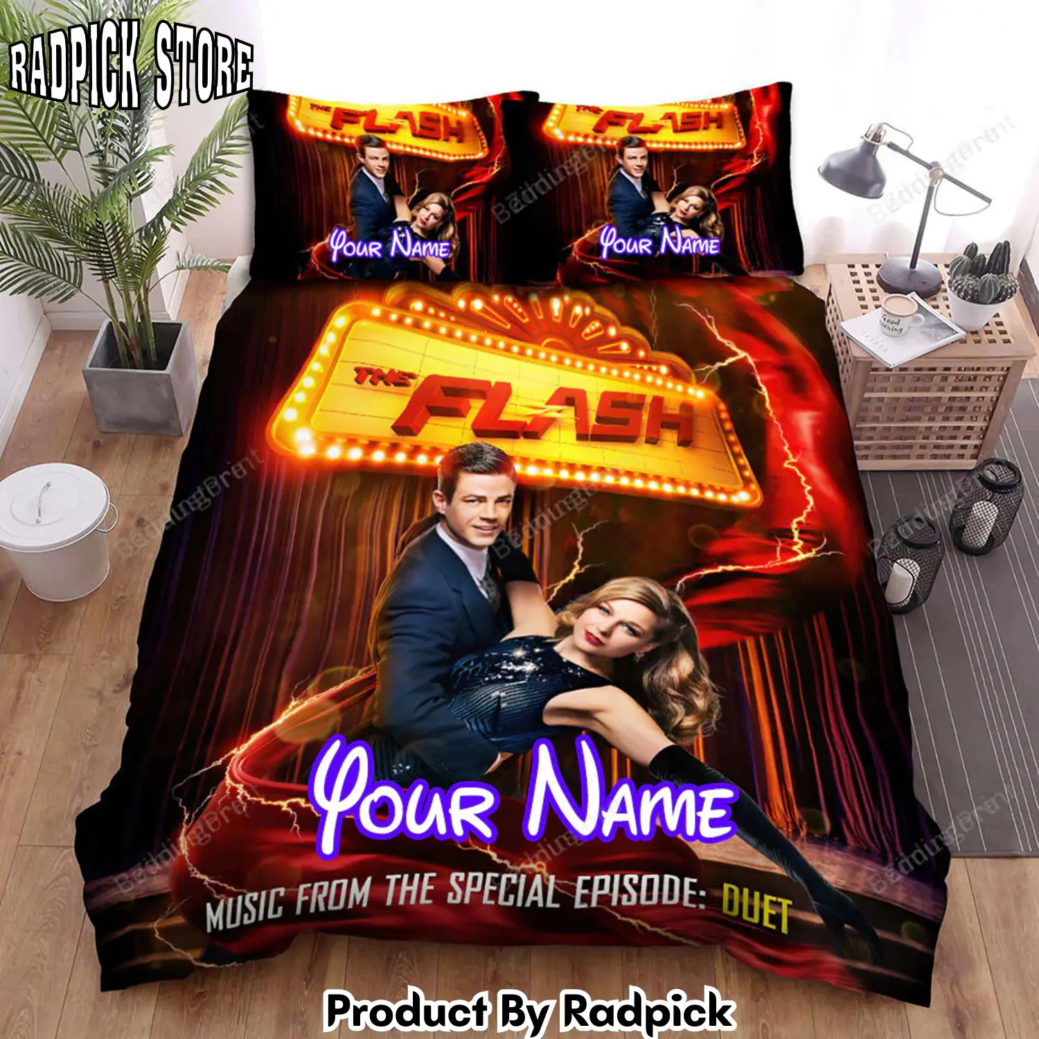 Radpick the flash movie poster fanart 2 bed sheets duvet cover personalized name bedding sets rp3271275